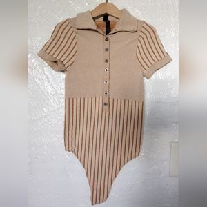 Urban Outfitters Out From Under Striped Women's Thong Bodysuit size XS/S EUC